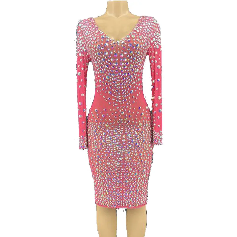 Rhinestone Women Sexy Crystals Evening Transparent Dance Prom Outfit Birthday Mesh Dress
Rhinestone Women Sexy Crystals Evening Transparent Dance Prom Outfit Birthday Mesh Dress