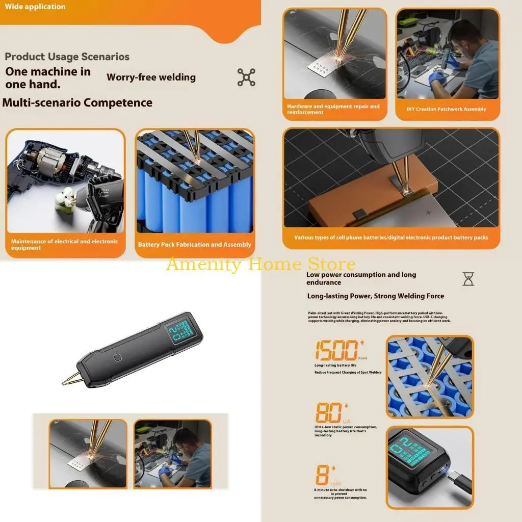 F26C Industrial Spots Welder With Safety Sensors Intelligent Chip Double Pulse Welding For DIY Projects And Metal Materials
F26C Industrial Spots Welder With Safety Sensors Intelligent Chip Double Pulse Welding For DIY Projects And Metal Materials