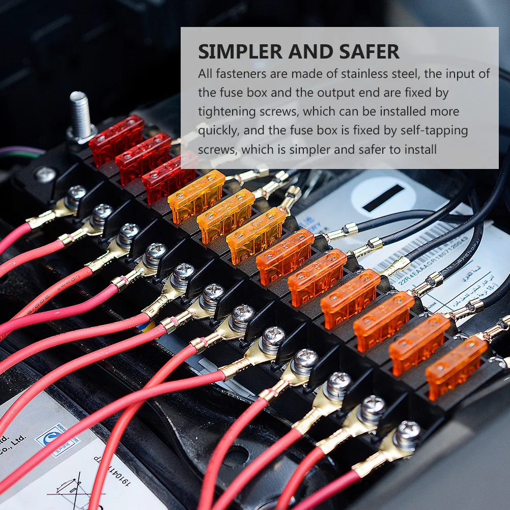 Car Auto Fuse Box Flame Retardant Double Fuses Corrosion Resistant 12 Ways Fuse Holder Sticker Included Easy Install Quick
Car Auto Fuse Box Flame Retardant Double Fuses Corrosion Resistant 12 Ways Fuse Holder Sticker Included Easy Install Quick