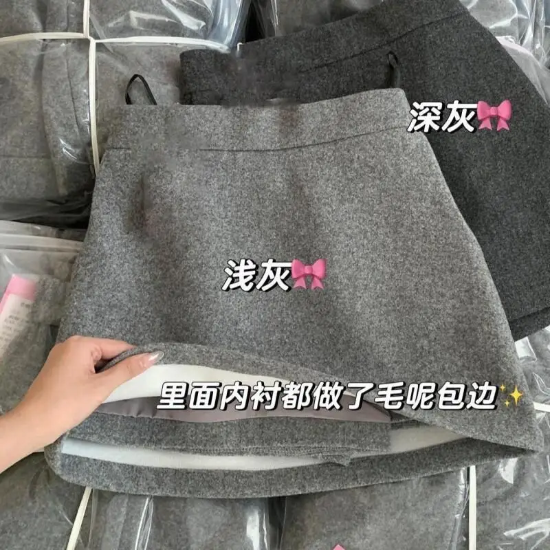 Women's Skirt Autumn and Winter A Line Skirt Women High Waist Gray Wool Blend Skirt Winter New Fashion Slimming Versatile Cute
Women's Skirt Autumn and Winter A Line Skirt Women High Waist Gray Wool Blend Skirt Winter New Fashion Slimming Versatile Cute