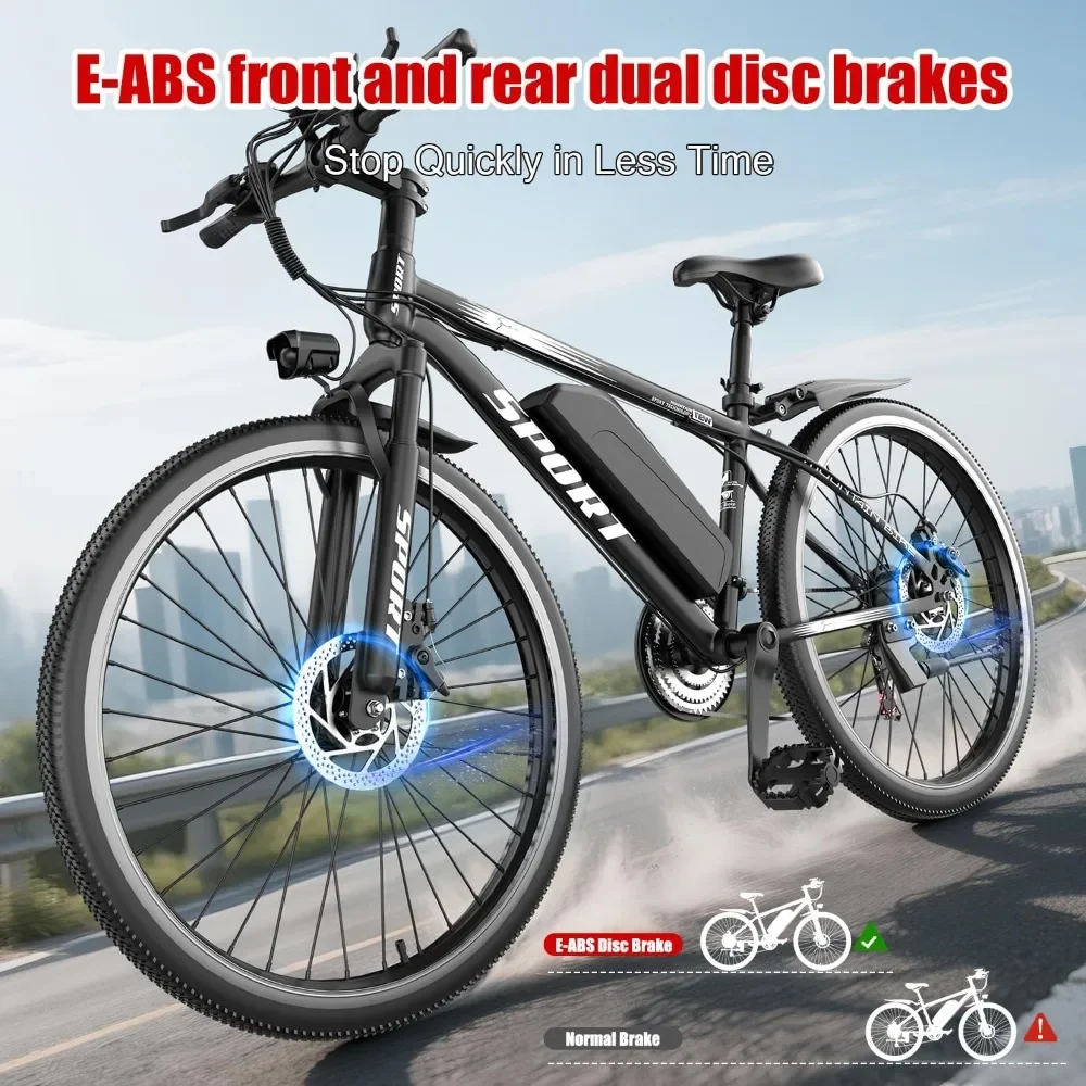 750W Electric Mountain Bike for Adults: 7-Speed with Front Suspension, 20 mph Folding Ebike, 40 Miles Range
750W Electric Mountain Bike for Adults: 7-Speed with Front Suspension, 20 mph Folding Ebike, 40 Miles Range
