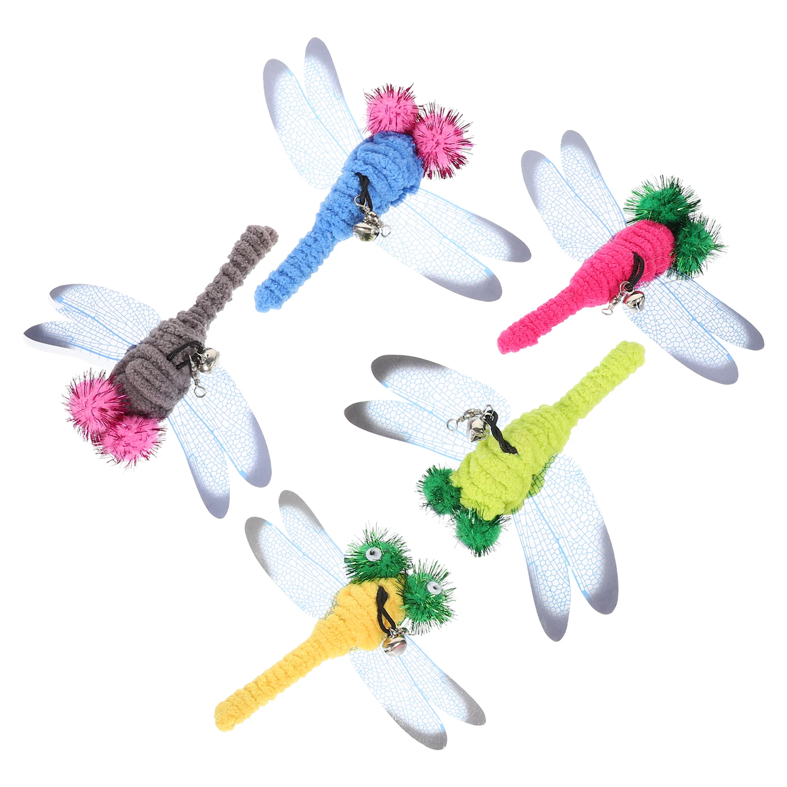 5 Pcs Cat Stick Head Refill Dragonfly Shaped Wand Dangle Pet Teaser Toys Safe Eco Friendly Material Easy On Off String
5 Pcs Cat Stick Head Refill Dragonfly Shaped Wand Dangle Pet Teaser Toys Safe Eco Friendly Material Easy On Off String