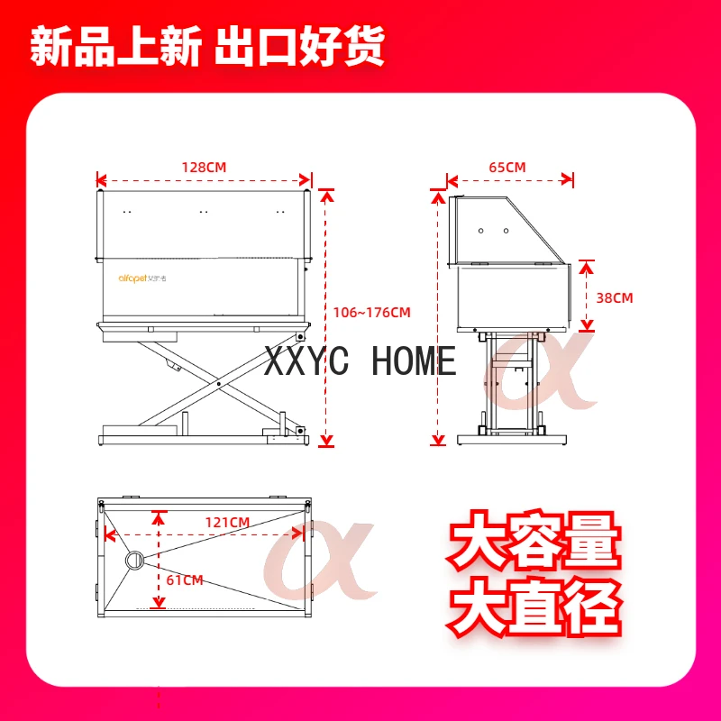 Pet Dog Washing Bathtub Large Dog Universal Electric Lifting Stainless Steel Spa Bathtub Bath Pool Bath
Pet Dog Washing Bathtub Large Dog Universal Electric Lifting Stainless Steel Spa Bathtub Bath Pool Bath
