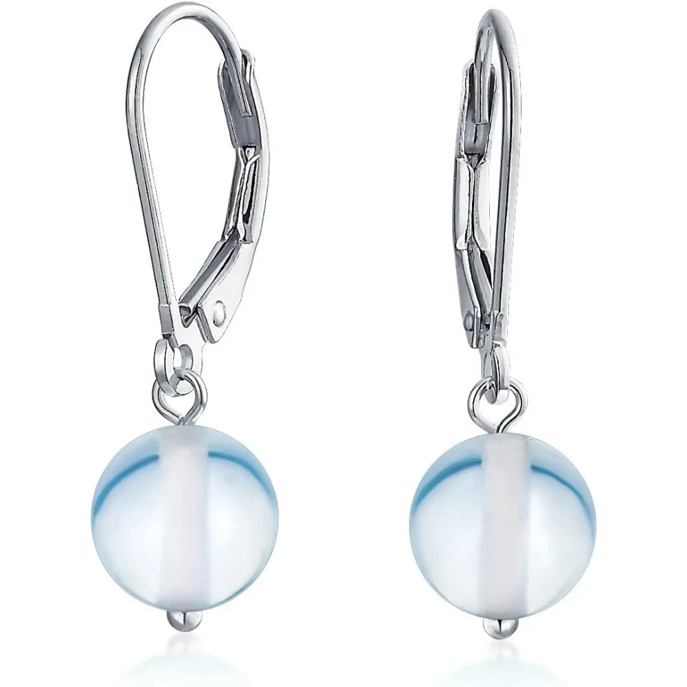 Simple 8MM Gemstone Ball Drop Earrings with Secure Lever Back in Sterling Silver Multiple Colors
Simple 8MM Gemstone Ball Drop Earrings with Secure Lever Back in Sterling Silver Multiple Colors