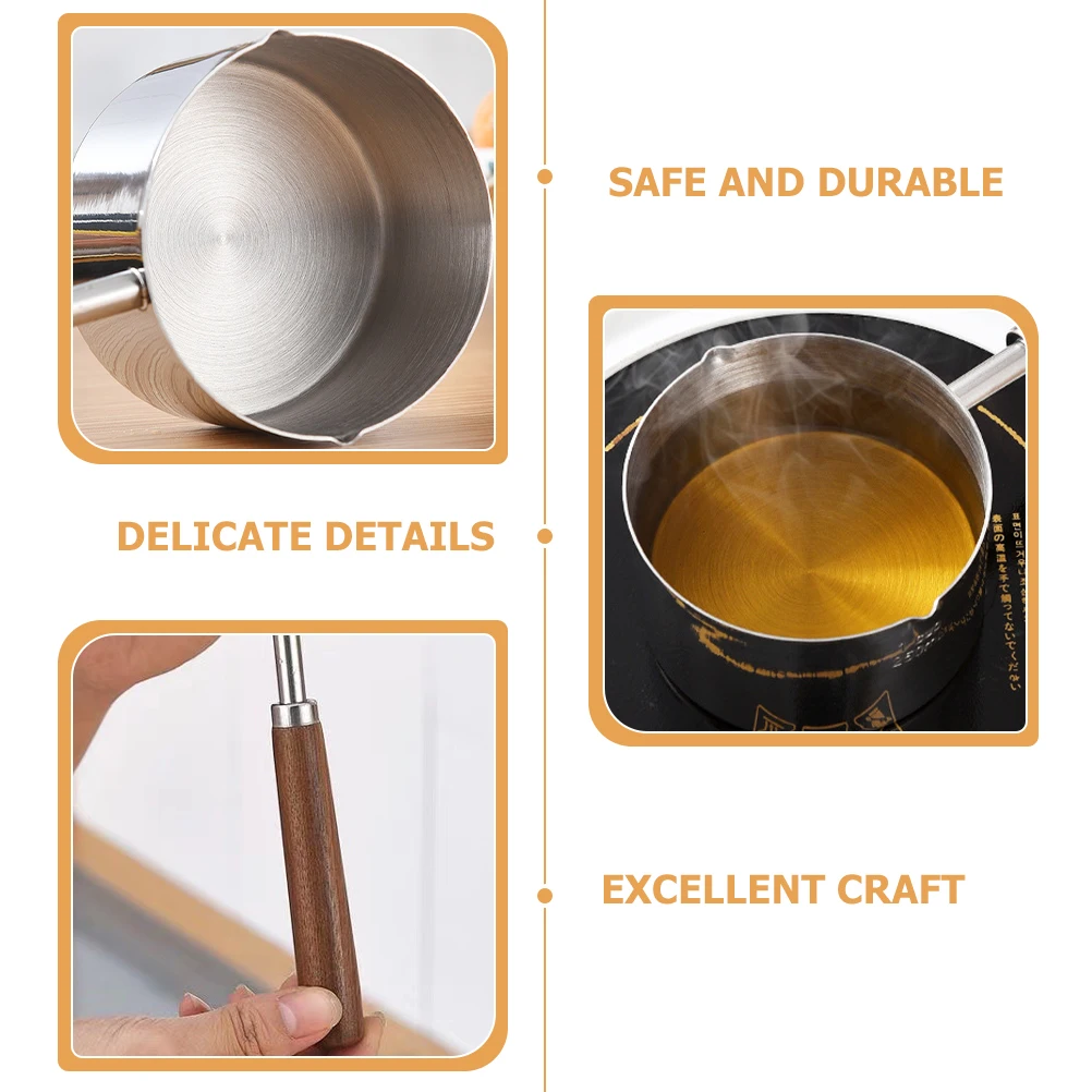 Stainless Steel Sauce Pan Small Oil Pot with Spout Ergonomic Handle for Cooking Milk Kitchen Compact Two Pour Spouts Oxidation
Stainless Steel Sauce Pan Small Oil Pot with Spout Ergonomic Handle for Cooking Milk Kitchen Compact Two Pour Spouts Oxidation