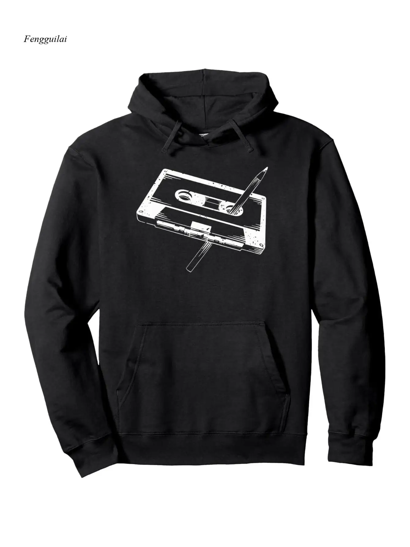 Vintage 80s 90s Retro Cassette Tape & Pencil Graphic Hoodie - Black Soft Pullover Sweatshirt with Nostalgic Tech Design
Vintage 80s 90s Retro Cassette Tape & Pencil Graphic Hoodie - Black Soft Pullover Sweatshirt with Nostalgic Tech Design
