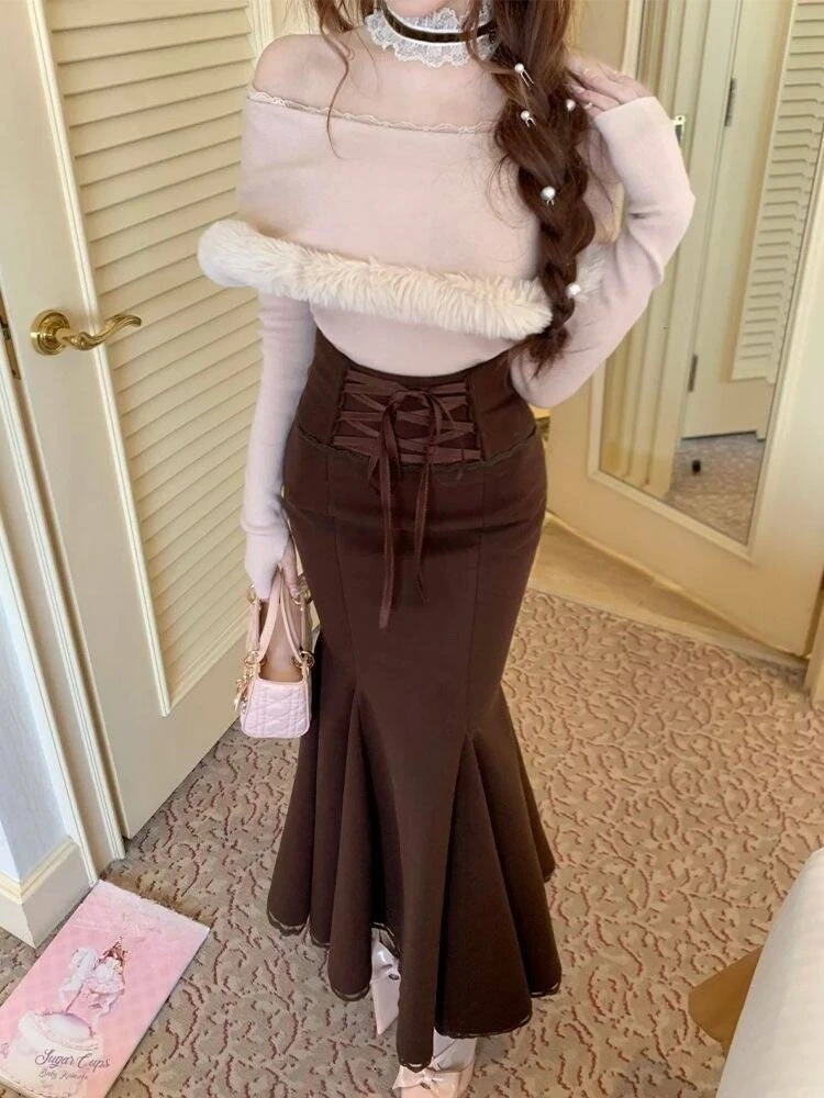 Японский элегантный модный комплект из 2 предметов, женские топы с разрезом на шее Y2k + юбки миди с рыбьим хвостом, шикарные вечерние наряды в стиле Харадзюку в стиле ретро
Японский элегантный модный комплект из 2 предметов, женские топы с разрезом на шее Y2k + юбки миди с рыбьим хвостом, шикарные вечерние наряды в стиле Харадзюку в стиле ретро