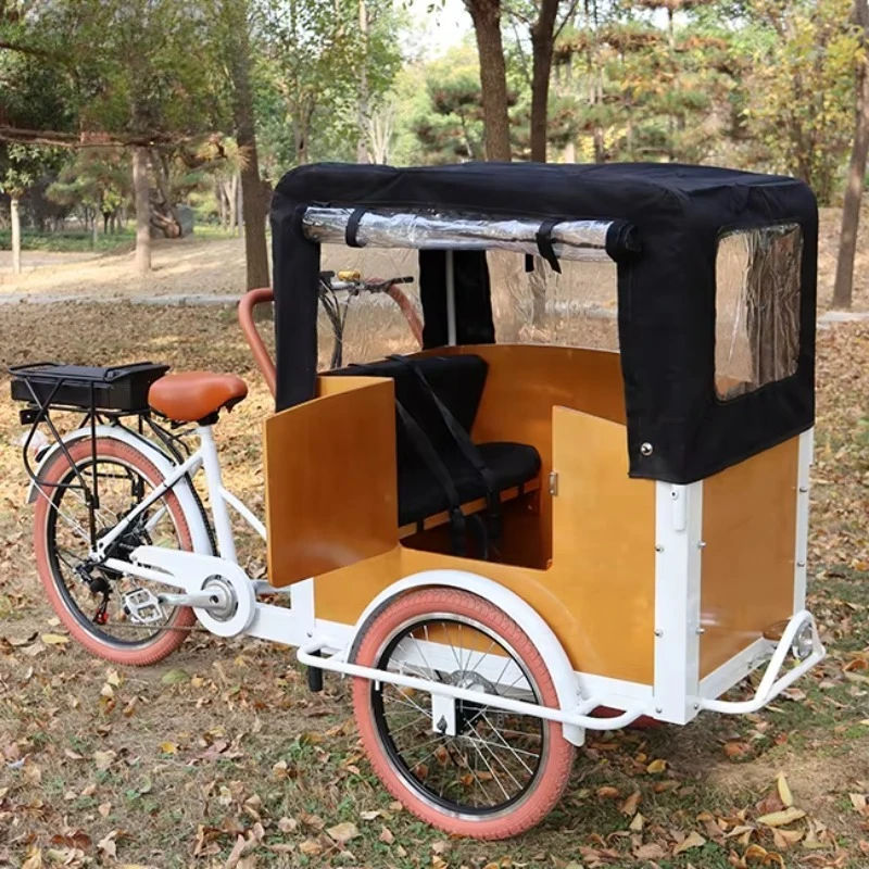 New three-wheeled electric cargo bike with aluminum frame and rims
New three-wheeled electric cargo bike with aluminum frame and rims