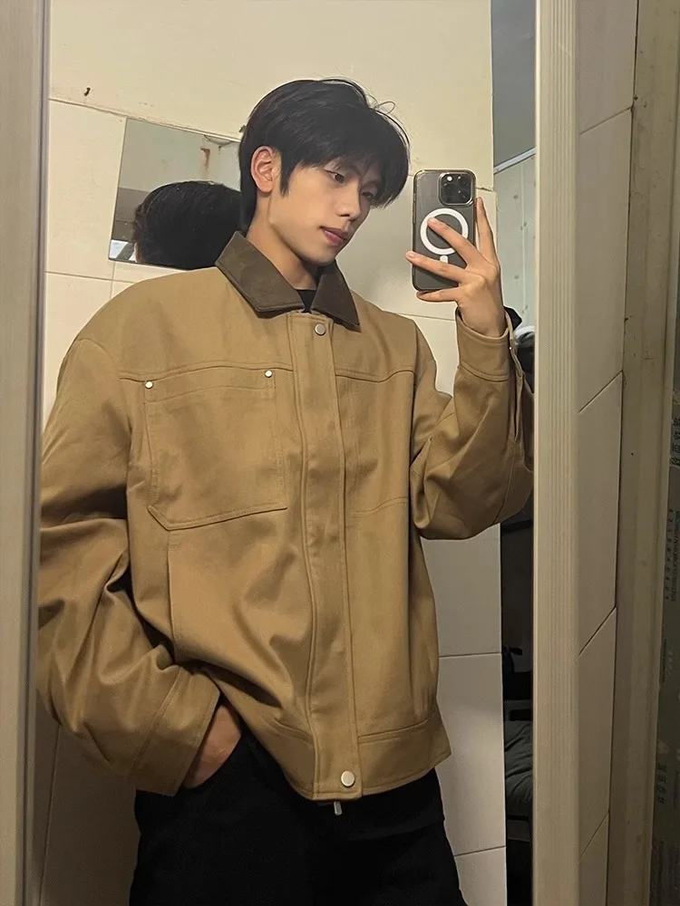 Khaki Workwear Jaet Men's Sle Spring Autumn Detroit Vintage Look Casual Haome Button Decorated Loose Fit Long Sve
Khaki Workwear Jaet Men's Sle Spring Autumn Detroit Vintage Look Casual Haome Button Decorated Loose Fit Long Sve