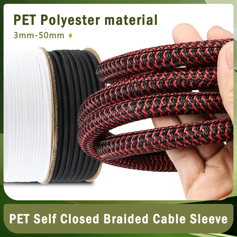 1~20m Flexible Self Closed 3~50mm PET Braided Expandable Cable Sleeve Insulated Wrap Pipe Split Wire Organizer Line Protector
1~20m Flexible Self Closed 3~50mm PET Braided Expandable Cable Sleeve Insulated Wrap Pipe Split Wire Organizer Line Protector