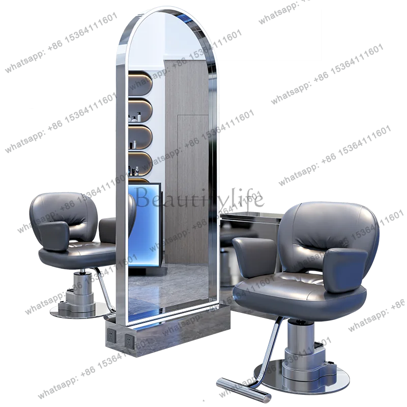 56Italian Light Luxury Barber Mirror Modern Business Furniture Hair Salon Double-Sided Mirror
56Italian Light Luxury Barber Mirror Modern Business Furniture Hair Salon Double-Sided Mirror