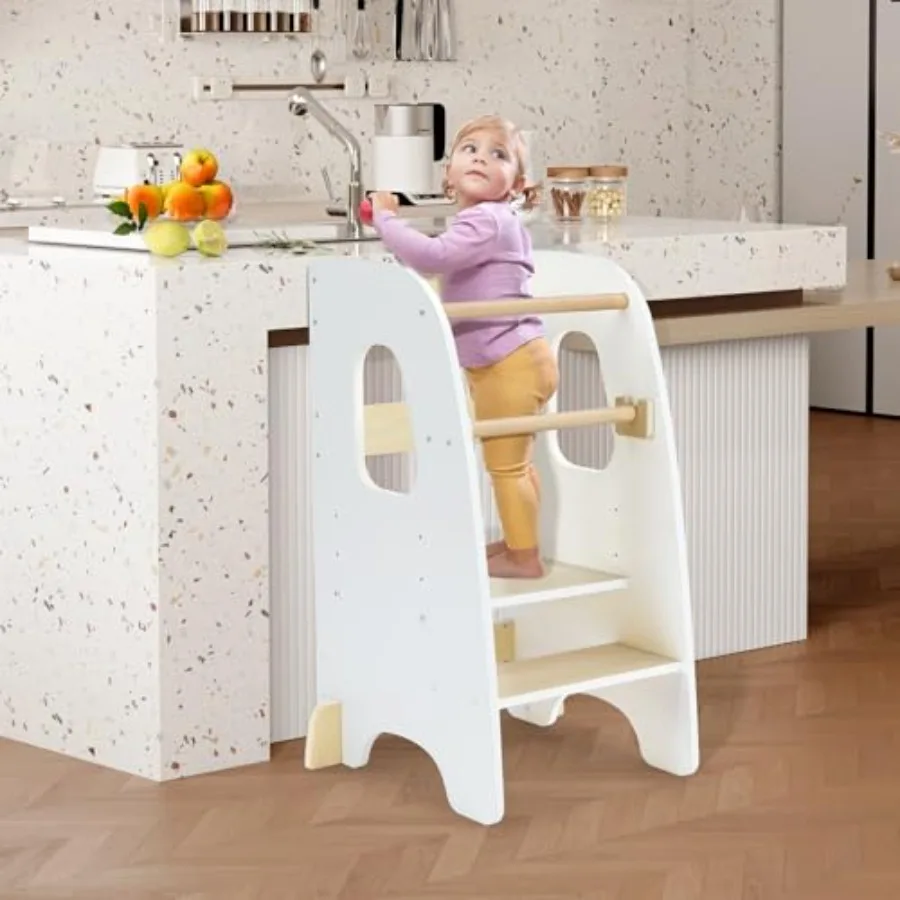 Toddler Standing Tower, 3-Adjustable Height Toddler Kitchen Step Stool, Helper Stool for Learning New Skills-White
Toddler Standing Tower, 3-Adjustable Height Toddler Kitchen Step Stool, Helper Stool for Learning New Skills-White