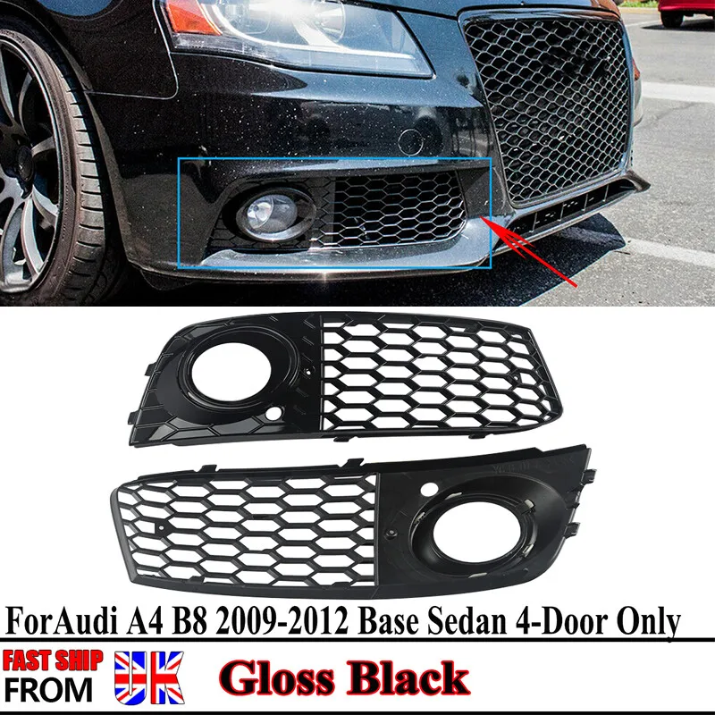 For Audi A4 Front Bumper Lamp Grille Cap B8 2009 2010 2011 2012 Honeycomb Fog Light Cover Framework Black A Pair Car Accessories
For Audi A4 Front Bumper Lamp Grille Cap B8 2009 2010 2011 2012 Honeycomb Fog Light Cover Framework Black A Pair Car Accessories