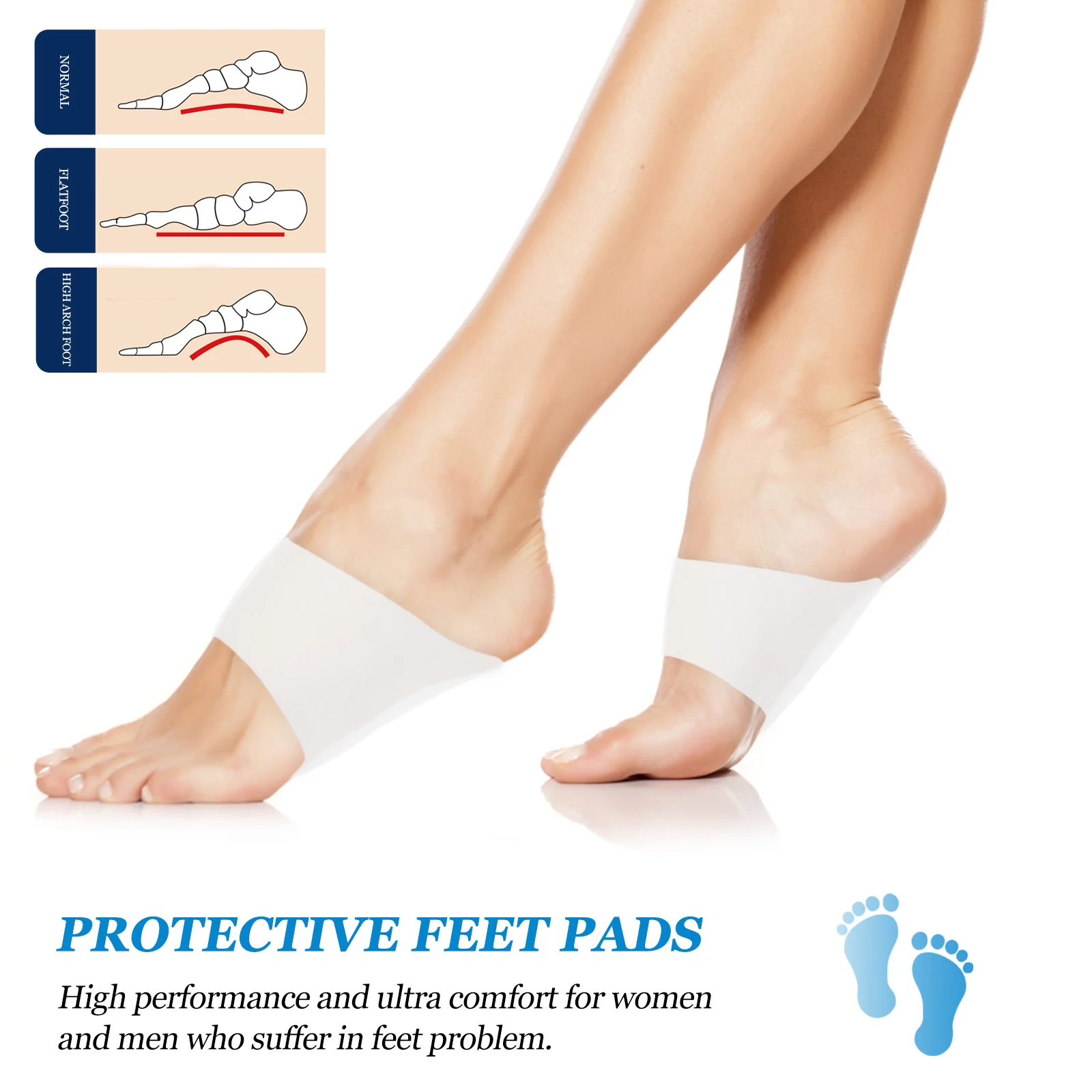 Silicone Foot Correction Pads Arch Support Insoles Flatfoot Cushions Protective Feet Pads Comfort Sports Office Use Resilient
Silicone Foot Correction Pads Arch Support Insoles Flatfoot Cushions Protective Feet Pads Comfort Sports Office Use Resilient