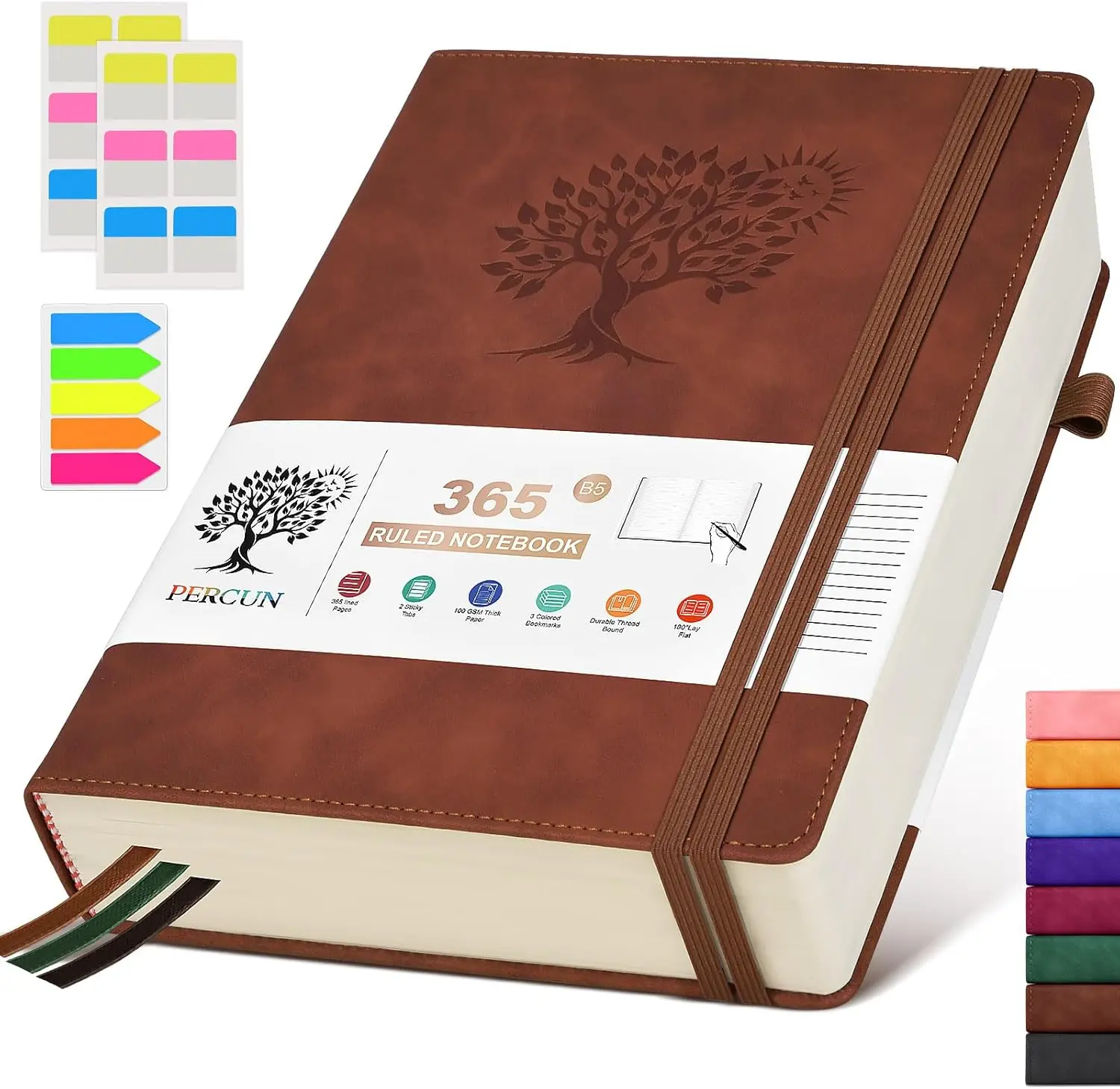 Large Leather Journal Notebook for Writing - 365 Pages, 100gsm Thick Paper, Hardcover, Lined, 7.6x10.3 inches, Perfect for Work, School, Travel, Daily Diary
Large Leather Journal Notebook for Writing - 365 Pages, 100gsm Thick Paper, Hardcover, Lined, 7.6x10.3 inches, Perfect for Work, School, Travel, Daily Diary