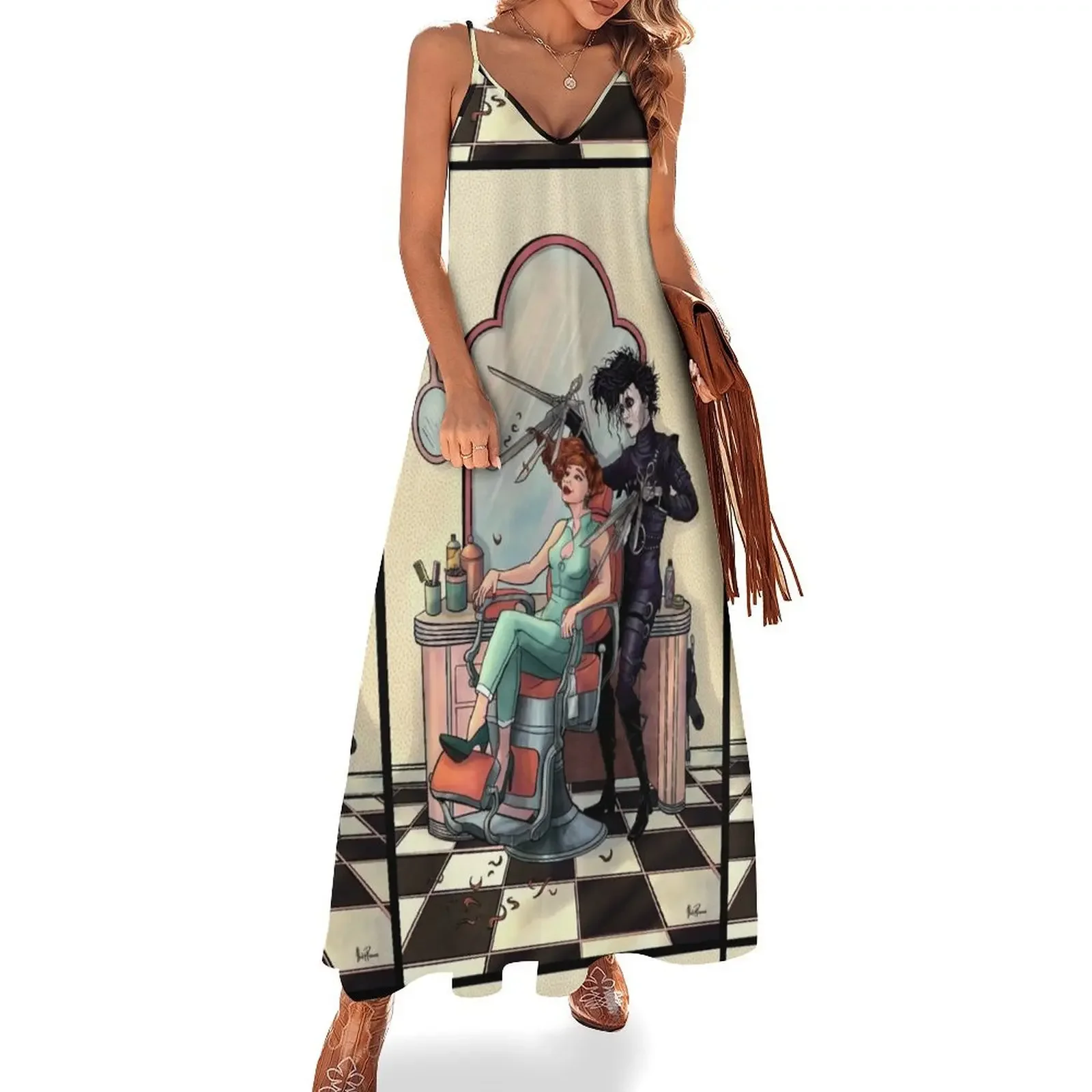 Scissorhands Hair Cut Sleeveless Dress party dresses women Clothing dresses for woman Dress
Scissorhands Hair Cut Sleeveless Dress party dresses women Clothing dresses for woman Dress