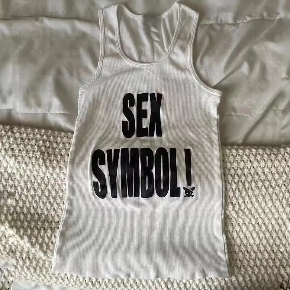 Letter print Tank Tops Summer White Tops For Women Backless Slim Sleeveless Camisole Cropped Tops Corset top 2000s Tops E-girls
Letter print Tank Tops Summer White Tops For Women Backless Slim Sleeveless Camisole Cropped Tops Corset top 2000s Tops E-girls