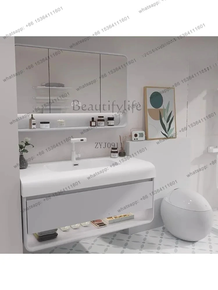 yj57 Italian minimalist bathroom cabinet circular arc washbasin cabinet combined bathroom washstand
yj57 Italian minimalist bathroom cabinet circular arc washbasin cabinet combined bathroom washstand