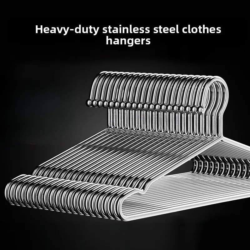 10PCS Solid Stainless Steel Clothes Hanger Anti Slip Wet Dry Dual Use Household Clothes Drying Hanger Storage Organizer Rack
10PCS Solid Stainless Steel Clothes Hanger Anti Slip Wet Dry Dual Use Household Clothes Drying Hanger Storage Organizer Rack
