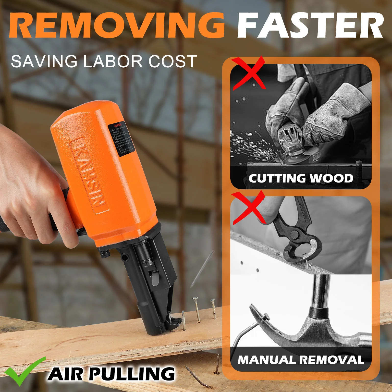 Pneumatic Nail Puller Nail Gun Back Nail Puller Nail Remover Removes The Pallet Wood Board Is Firm Safe V-shaped Opening
Pneumatic Nail Puller Nail Gun Back Nail Puller Nail Remover Removes The Pallet Wood Board Is Firm Safe V-shaped Opening