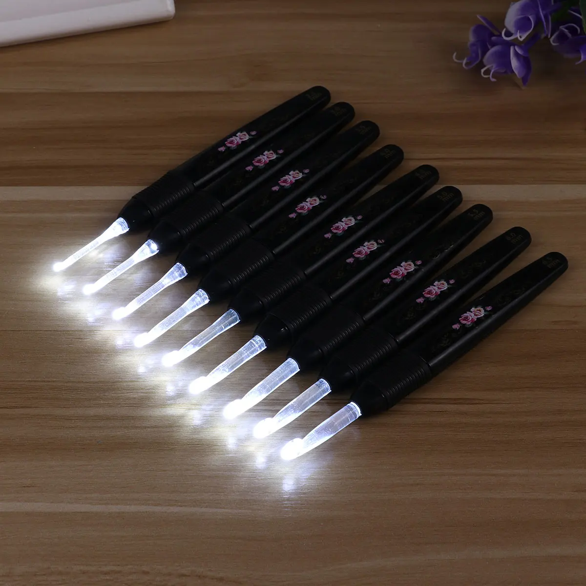 9 Pcs Crochet Hooks LED Lighted Needles Bright Tools for Arthritic Hands Dark Yarn 6 5mm 6 0mm ABS Beginner Intermediate
9 Pcs Crochet Hooks LED Lighted Needles Bright Tools for Arthritic Hands Dark Yarn 6 5mm 6 0mm ABS Beginner Intermediate