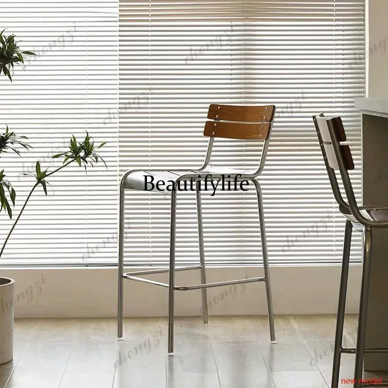 Retro Metal Kitchen Bar Stools Back Minimalist Wood Luxury Living Room Bar Stools Dining High Counter Banqueta Home FurnitureF13
Retro Metal Kitchen Bar Stools Back Minimalist Wood Luxury Living Room Bar Stools Dining High Counter Banqueta Home FurnitureF13