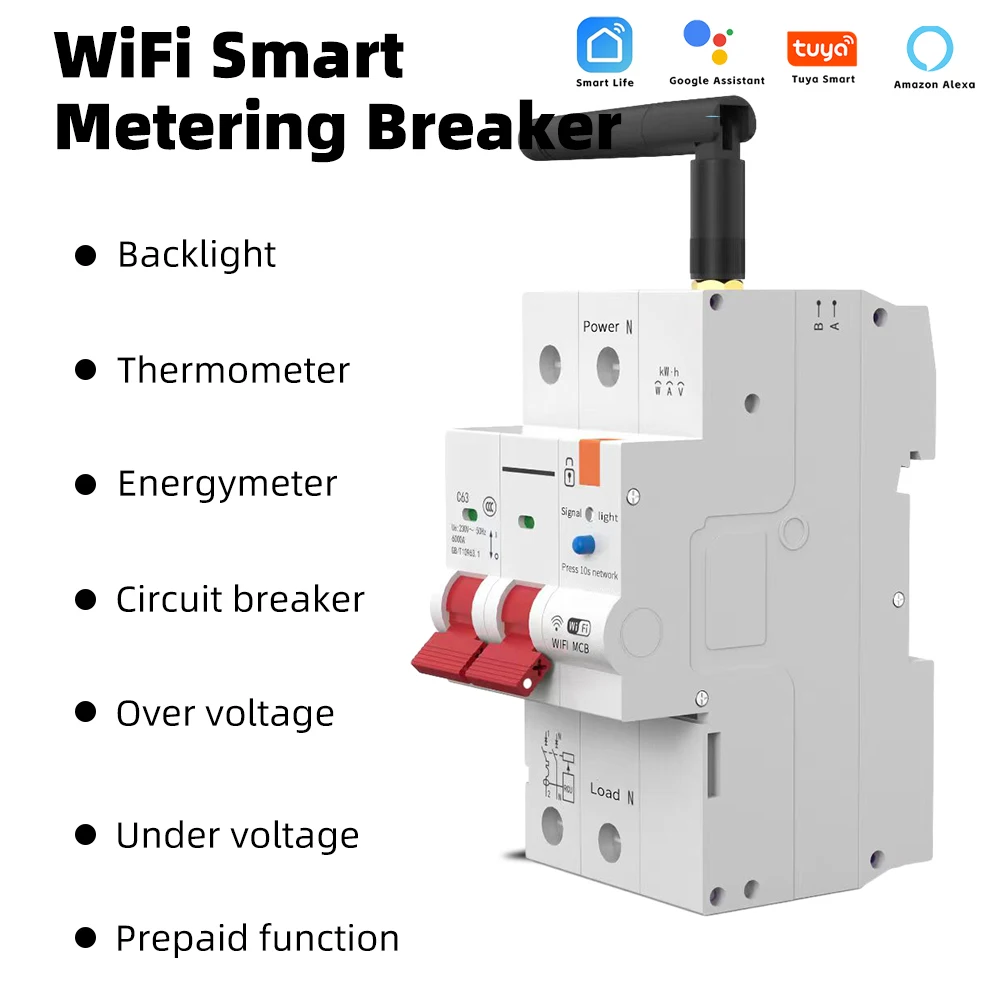RMshebei Tuya Smart WiFi RS485 4P MCB выключатель предоплаченный счетчик таймер защита напряжения и тока голосовое управление Alexa Google
RMshebei Tuya Smart WiFi RS485 4P MCB выключатель предоплаченный счетчик таймер защита напряжения и тока голосовое управление Alexa Google