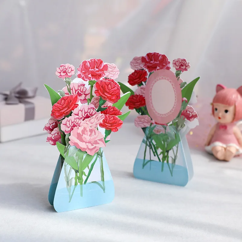 Mother's Day Card Carnation Flowers 3D Pop-up Handmade Paper Sculpture Lovely Birthday Ornament Blessing Gift
Mother's Day Card Carnation Flowers 3D Pop-up Handmade Paper Sculpture Lovely Birthday Ornament Blessing Gift