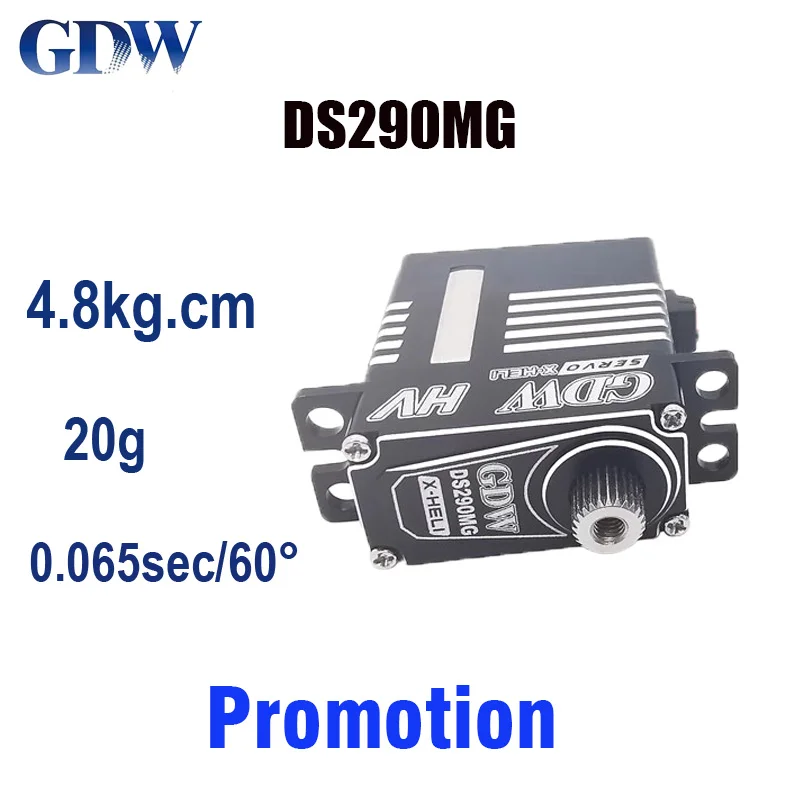 GDW DS290MG DS295MG 6,0 кг, крутящий момент 0,06 сек, высокоскоростной металлический корпус, стальная шестерня, цифровой микросервопривод для вертолета, наклонный диск
GDW DS290MG DS295MG 6,0 кг, крутящий момент 0,06 сек, высокоскоростной металлический корпус, стальная шестерня, цифровой микросервопривод для вертолета, наклонный диск