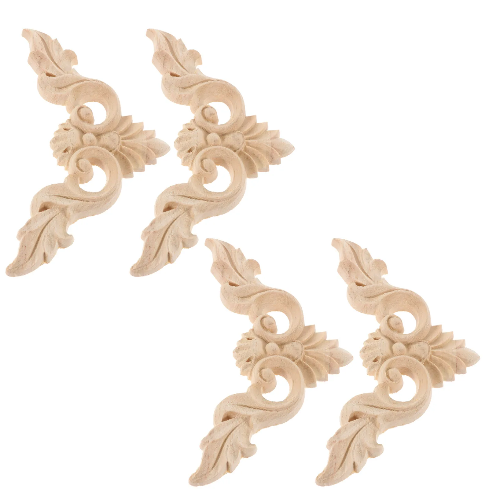 4 Pcs Furniture Decorative Accessories Wood Onlay Appliques Unpainted Carved Home DIY Wall Door Cabinet Retro Style
4 Pcs Furniture Decorative Accessories Wood Onlay Appliques Unpainted Carved Home DIY Wall Door Cabinet Retro Style