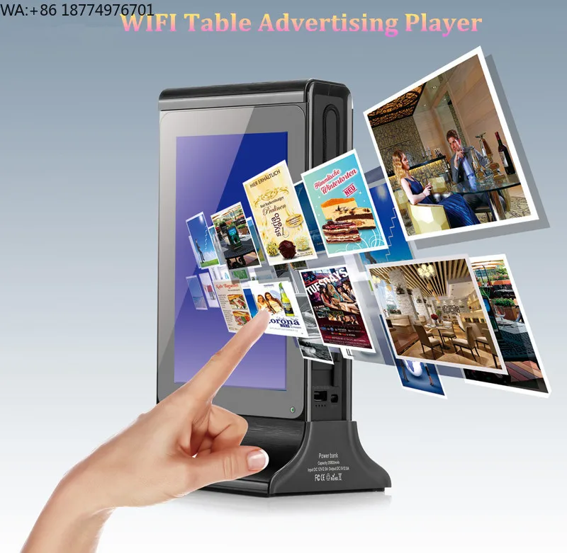 Digital Display 7 Inch Lcd Screen 20000mah Table Advertising Charging Station Wifi Menu Power Bank for Restaurant
Digital Display 7 Inch Lcd Screen 20000mah Table Advertising Charging Station Wifi Menu Power Bank for Restaurant