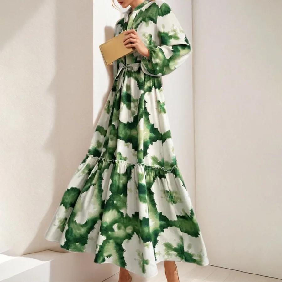 【New style】2026 spring new women's clothing - European and American fashion personalized printed dress V-neck large swing dres
【New style】2026 spring new women's clothing - European and American fashion personalized printed dress V-neck large swing dres