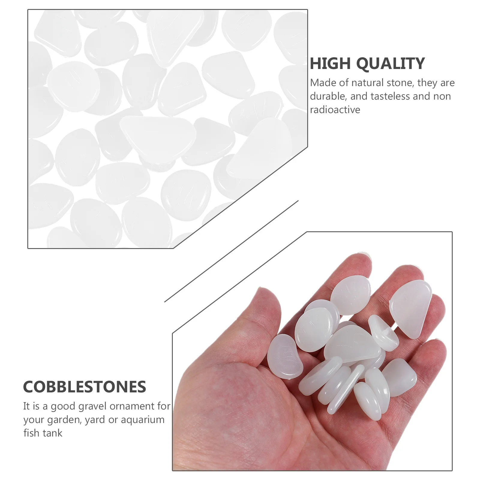 100pcs Glow In The Dark Gravel Luminous Cobblestones Polished Pebbles For Aquarium Stones Decoration Water Tank Yard Garden Pet
100pcs Glow In The Dark Gravel Luminous Cobblestones Polished Pebbles For Aquarium Stones Decoration Water Tank Yard Garden Pet