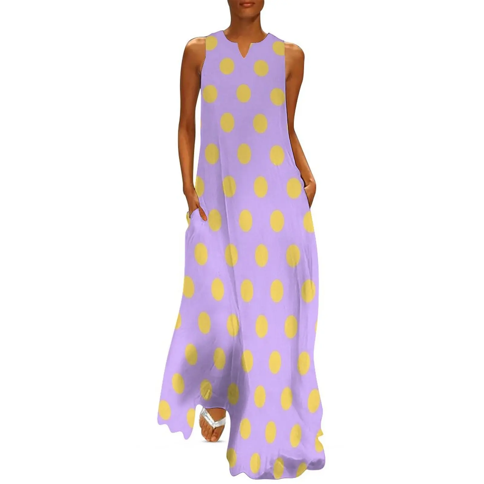 Yellow and Lilac Polka Dots Long Dress summer dresses ladies 2025 Female clothing woman dress Dress
Yellow and Lilac Polka Dots Long Dress summer dresses ladies 2025 Female clothing woman dress Dress
