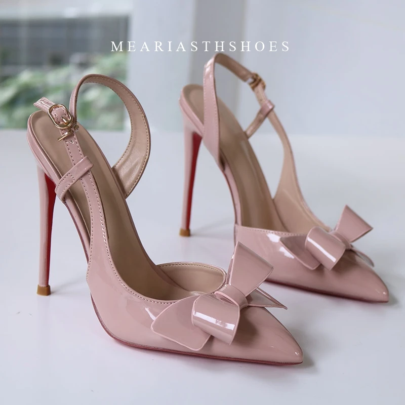 NEW White Patent Leather Bow Slingback Women Red Bottom Stiletto Zapatos Mujer Bridal High Heel Dress Shoes Sandalias Femininas
NEW White Patent Leather Bow Slingback Women Red Bottom Stiletto Zapatos Mujer Bridal High Heel Dress Shoes Sandalias Femininas