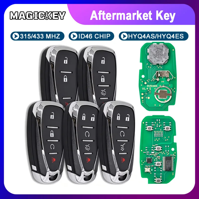 HYQ4AS HYQ4ES ID46 Chip 315/433MHz Smart Car Remote Key For Chevrolet Malibu Spark Cruze Equinox Camaro Sonic Volt 2021+
HYQ4AS HYQ4ES ID46 Chip 315/433MHz Smart Car Remote Key For Chevrolet Malibu Spark Cruze Equinox Camaro Sonic Volt 2021+
