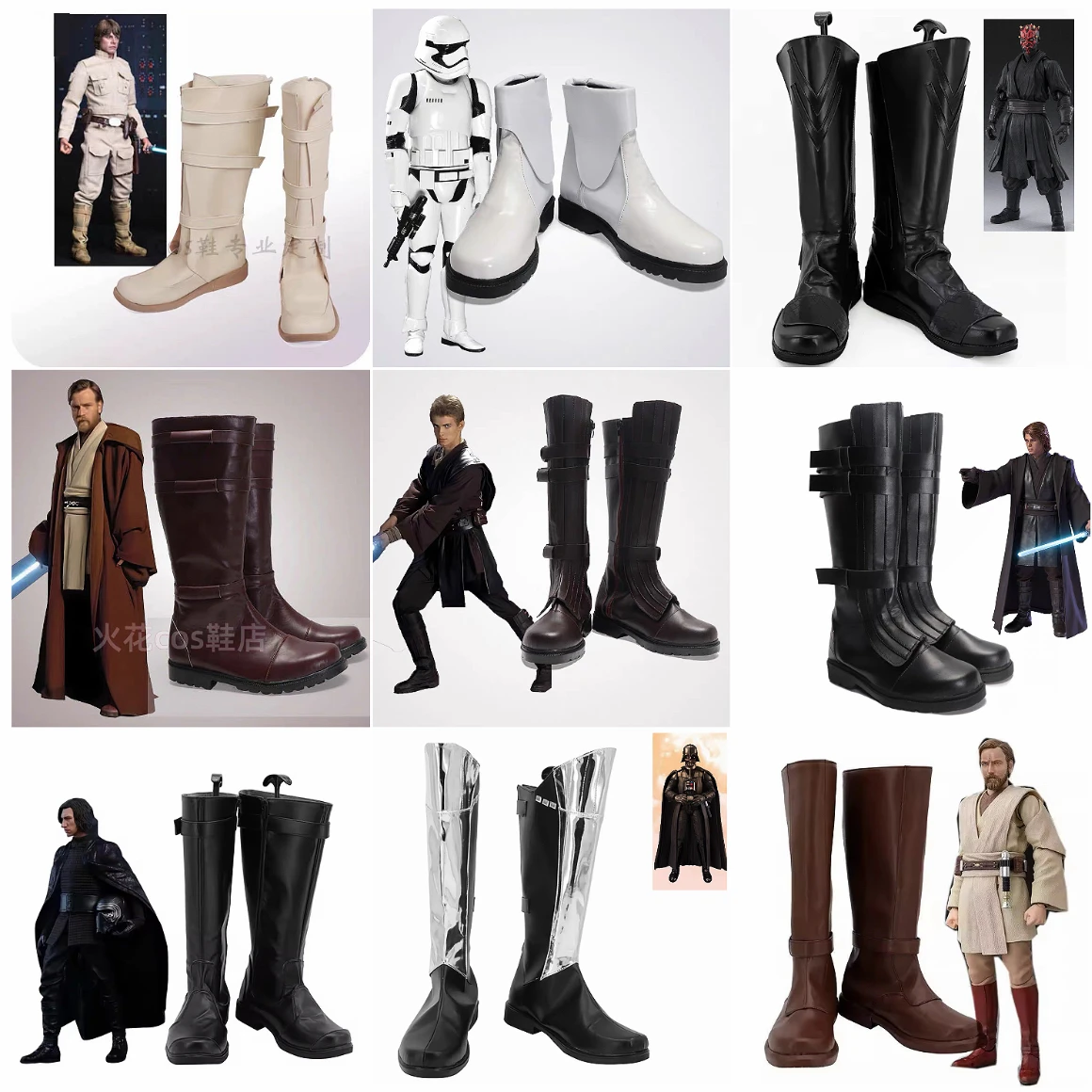 Darth Vader Anakin Luke Skywalker Obi- Wan Kenobi Darth Maul Stormtrooper Cosplay Boots Shoes Halloween Shoes for Men
Darth Vader Anakin Luke Skywalker Obi- Wan Kenobi Darth Maul Stormtrooper Cosplay Boots Shoes Halloween Shoes for Men