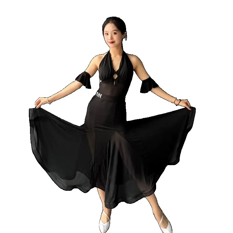 Split neck hanging suit adult waltz dance skirt competition performance suit ballroom dance dress women competition
Split neck hanging suit adult waltz dance skirt competition performance suit ballroom dance dress women competition