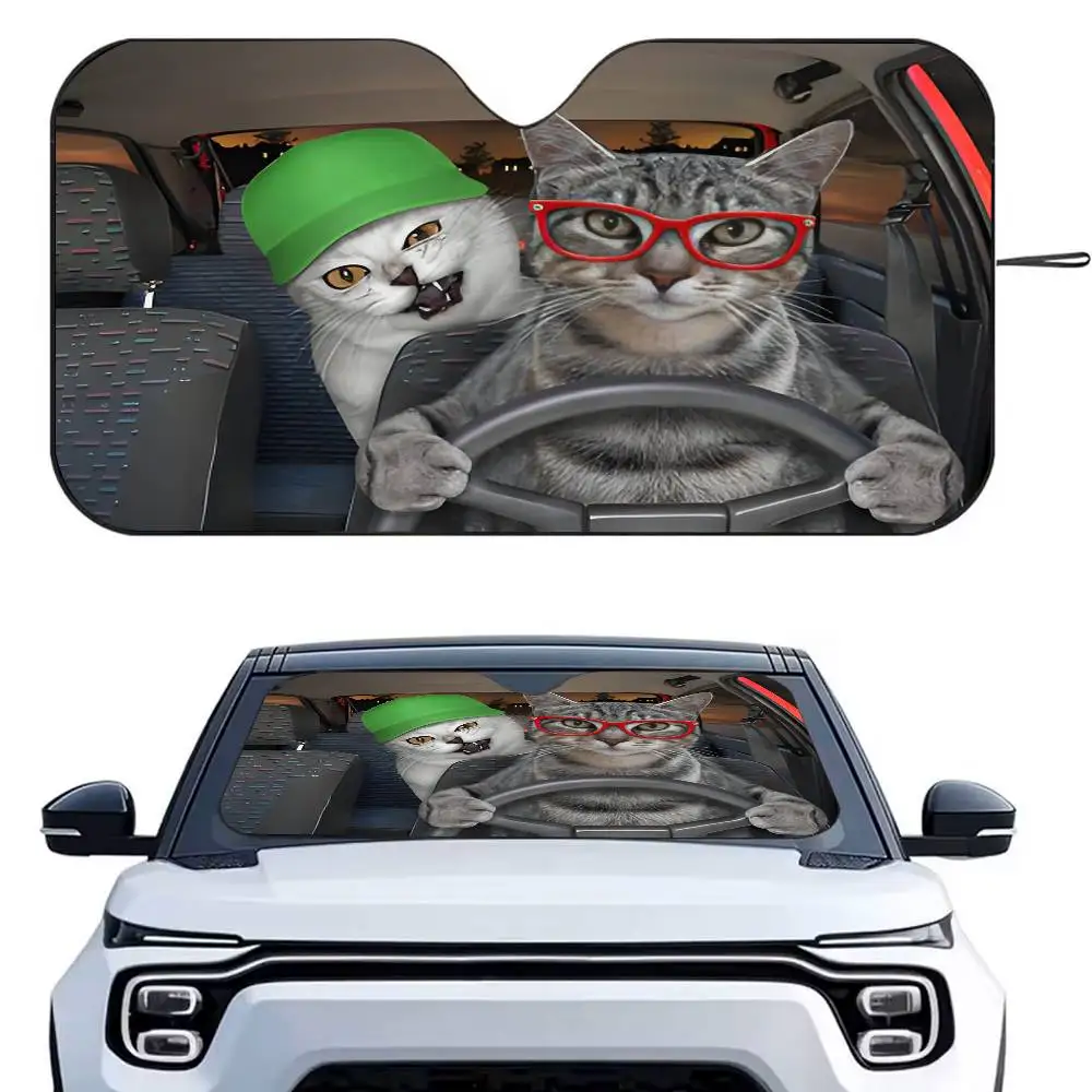 A clumsy CAT driving a car Car SunShade Parasol Car Windshield Sun Shade UV Protection and Interior Cooler
A clumsy CAT driving a car Car SunShade Parasol Car Windshield Sun Shade UV Protection and Interior Cooler