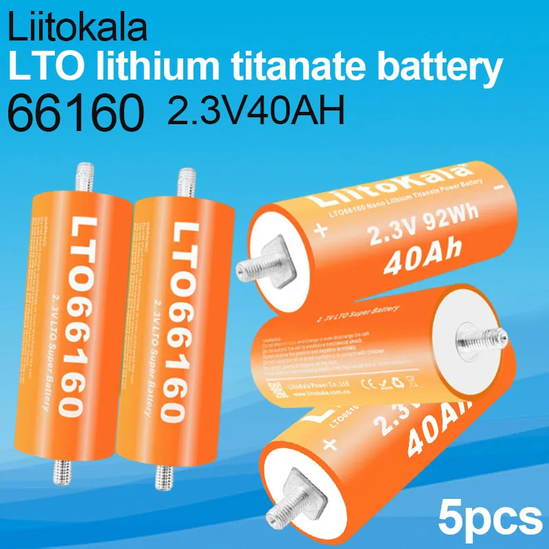 5pcs 2.3V 66160 Genuine LiitoKala 40Ah Lithium Titanate Battery DIY 12V 24V 48V Car Stereo Low Resistance Battery
5pcs 2.3V 66160 Genuine LiitoKala 40Ah Lithium Titanate Battery DIY 12V 24V 48V Car Stereo Low Resistance Battery