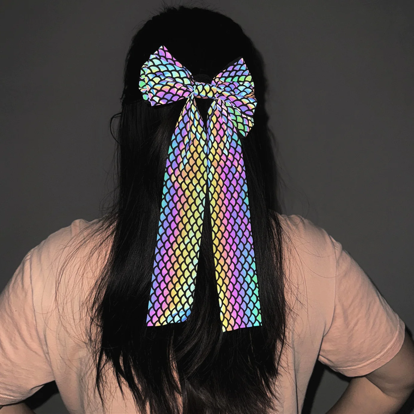 Women's Colorful Reflective Bow Hair Clip Multi-functional Brooch Hairpin Handmade Glow in Dark Accessories Long Ribbon Sweet
Women's Colorful Reflective Bow Hair Clip Multi-functional Brooch Hairpin Handmade Glow in Dark Accessories Long Ribbon Sweet