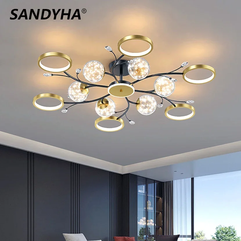 SANDYHA Nordic Glass Ball Crystal Ceiling Light for Dining Living Bedroom Bathroom Home Decoration Curly Modern Led Hanging Lamp
SANDYHA Nordic Glass Ball Crystal Ceiling Light for Dining Living Bedroom Bathroom Home Decoration Curly Modern Led Hanging Lamp