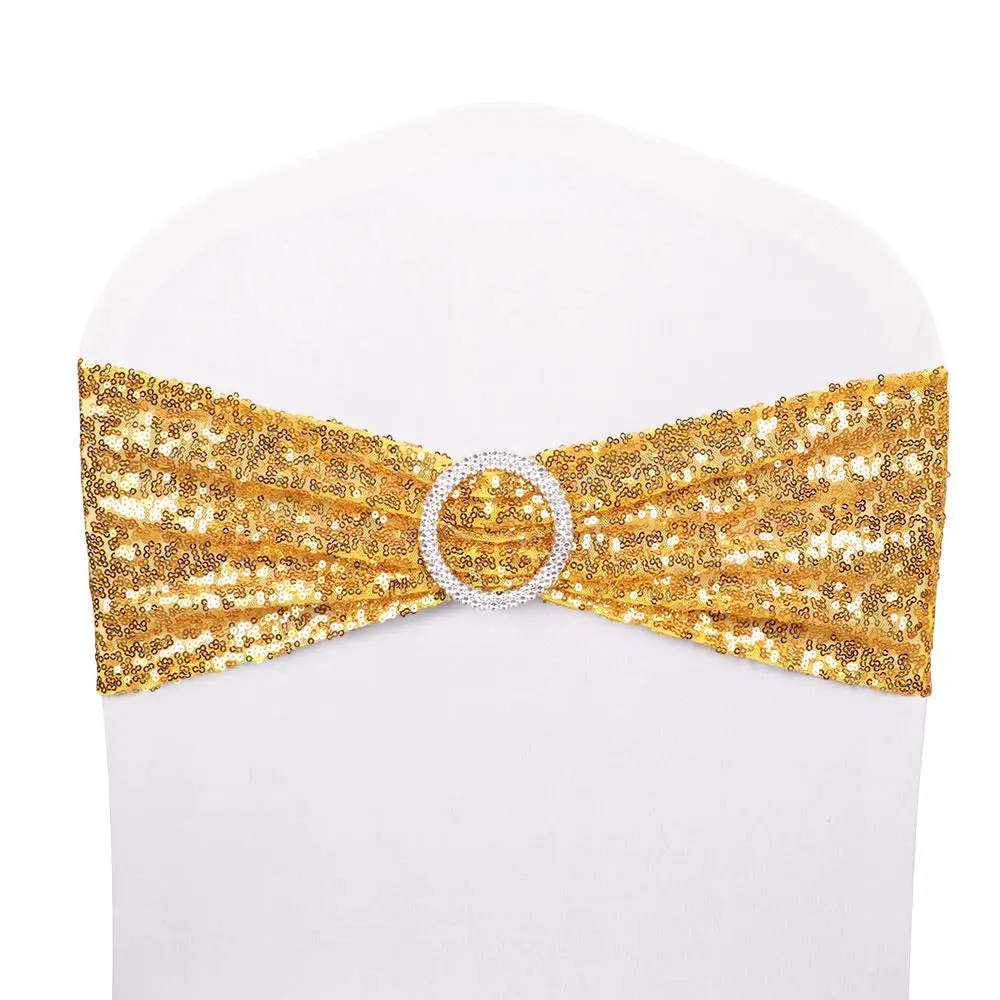 100pcs Sequin Chair Sashes Stretch Spandex Decorative Bow For Wedding Party Home
100pcs Sequin Chair Sashes Stretch Spandex Decorative Bow For Wedding Party Home