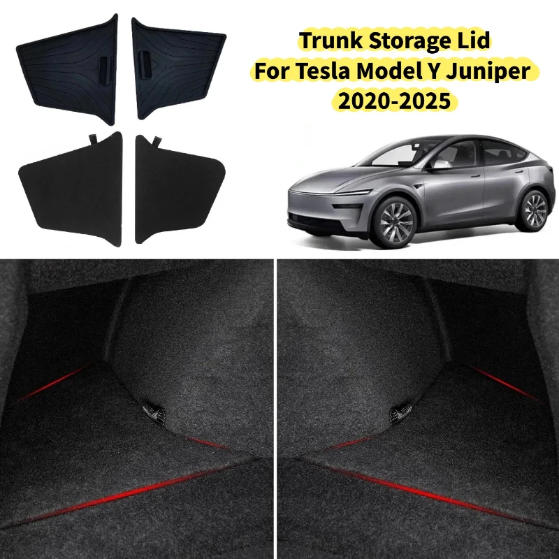 Trunk Side Storage Cover for Tesla Model Y Juniper/Berlin 2020-2025 Only Lids Flocking/TPE Car Cover Board Interior Accessories
Trunk Side Storage Cover for Tesla Model Y Juniper/Berlin 2020-2025 Only Lids Flocking/TPE Car Cover Board Interior Accessories