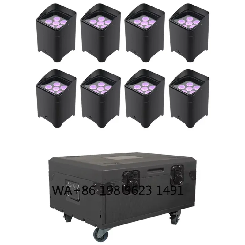 6x18W RGBWA UV Wireless Battery Par Light DMX Stage Uplights with Flight Case for Wedding Party Club Event Performance
6x18W RGBWA UV Wireless Battery Par Light DMX Stage Uplights with Flight Case for Wedding Party Club Event Performance
