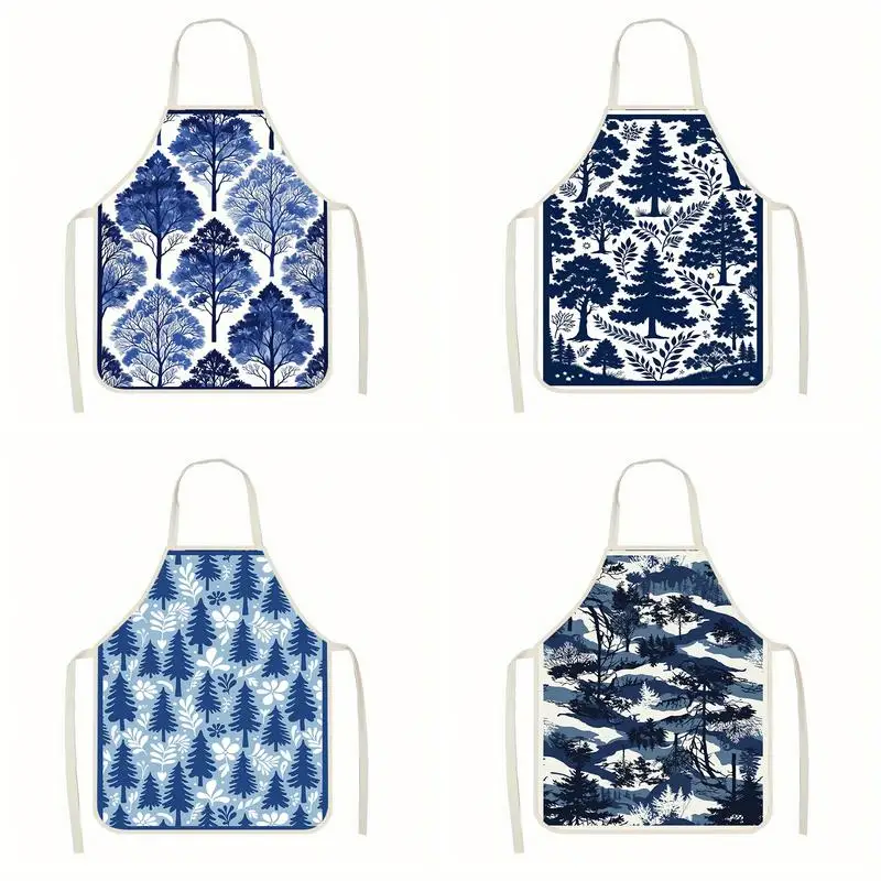 Blue Tree Pattern Aprons Linen Apron, Suitable For Kitchen Cooking, Parent-Child Interaction, Painting And Other Scenarios
Blue Tree Pattern Aprons Linen Apron, Suitable For Kitchen Cooking, Parent-Child Interaction, Painting And Other Scenarios