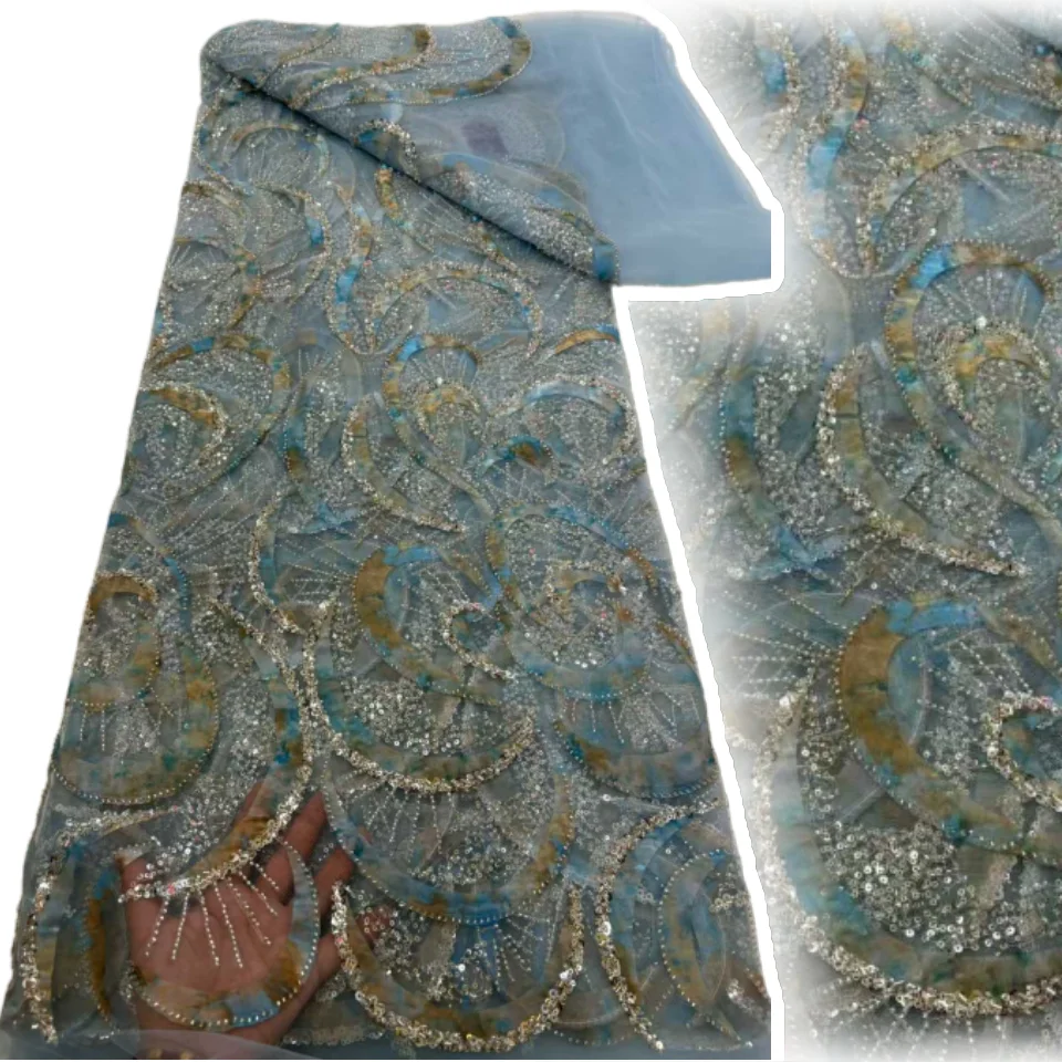 Роскошная африканская кружевная ткань с блестками и бисером, высокое качество, вышитая сетка, французская кружевная ткань для нигерийского свадебного шитья AH1730
Роскошная африканская кружевная ткань с блестками и бисером, высокое качество, вышитая сетка, французская кружевная ткань для нигерийского свадебного шитья AH1730