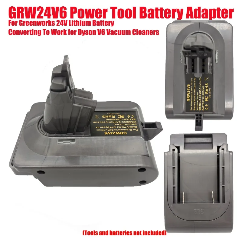 For Greenworks 24V Lithium Battery Converting To Work for Dyson V6 Vacuum Cleaners GRW24V6 Power Tool Battery Adapter Converter
For Greenworks 24V Lithium Battery Converting To Work for Dyson V6 Vacuum Cleaners GRW24V6 Power Tool Battery Adapter Converter