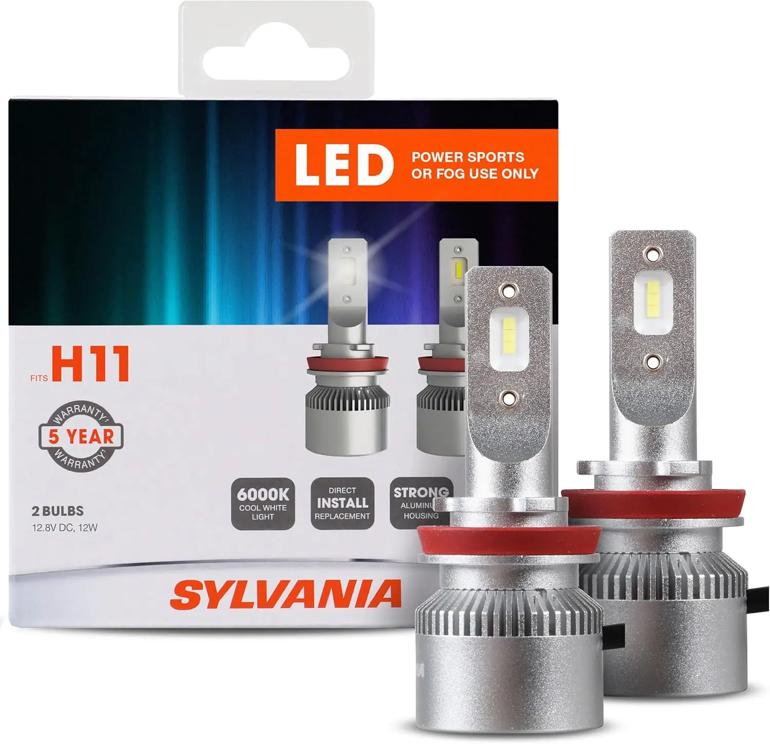 LED Powersport Headlight Bulbs for Off-Road Use or Fog Lights - 2 Pack ,6000K Cool White Light
LED Powersport Headlight Bulbs for Off-Road Use or Fog Lights - 2 Pack ,6000K Cool White Light