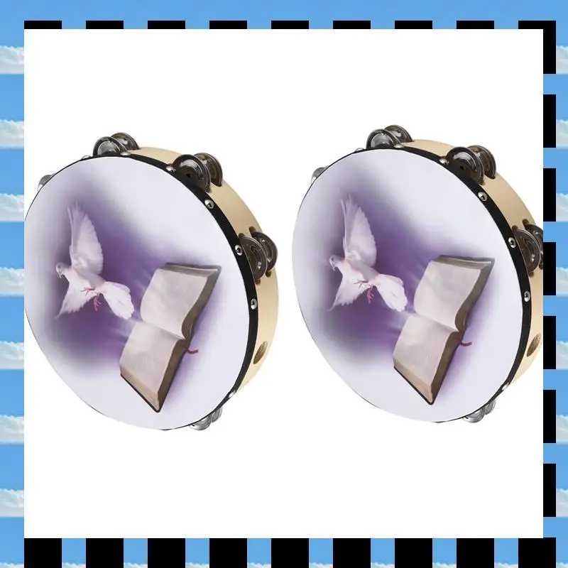 ABME 2X 10Inch Wooden Tambourine Pigeon Bible Music Percussion Instrument Tambourine Double Row Jingle Percussion Instrument
ABME 2X 10Inch Wooden Tambourine Pigeon Bible Music Percussion Instrument Tambourine Double Row Jingle Percussion Instrument